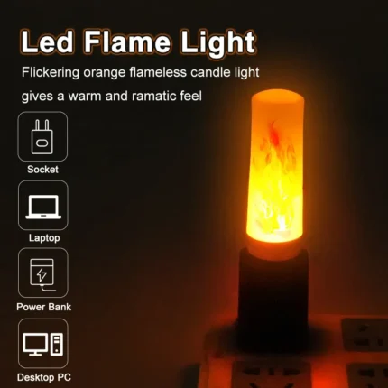 usb led flame light